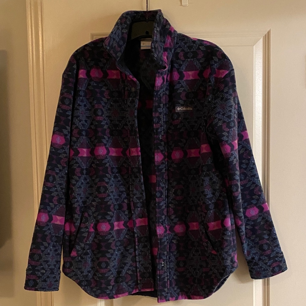 Columbia Benton Springs Shirt Jacket in Pink and Blue